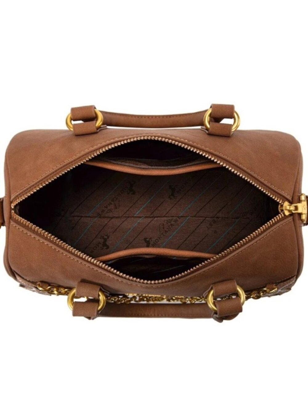 Montana West Western Horse Charm Satchel Crossbody Bag - Brown - Picture 7 of 8
